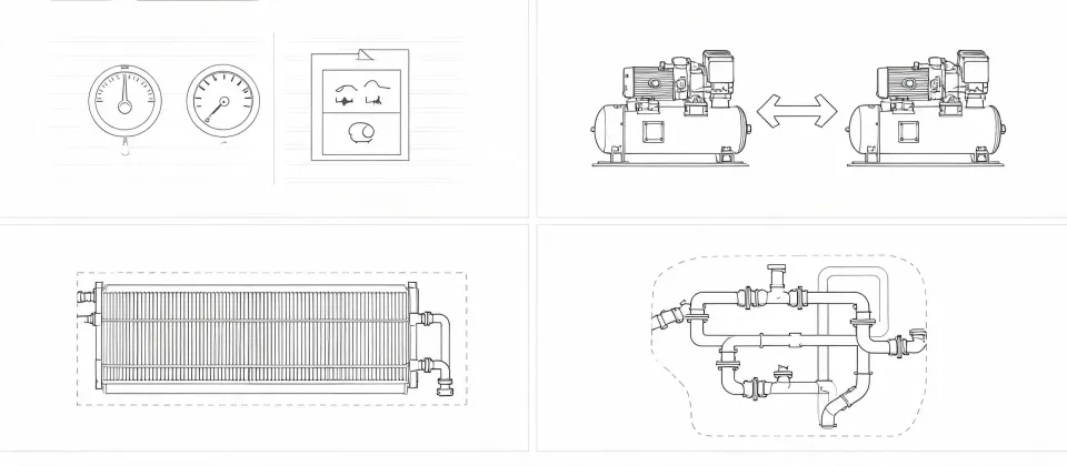 Diagram of industrial refrigeration system RFQ coordination from duty brief to factory quotes